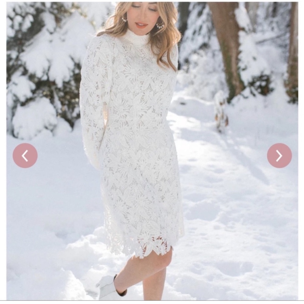 Ivy City Co White Celia Dress